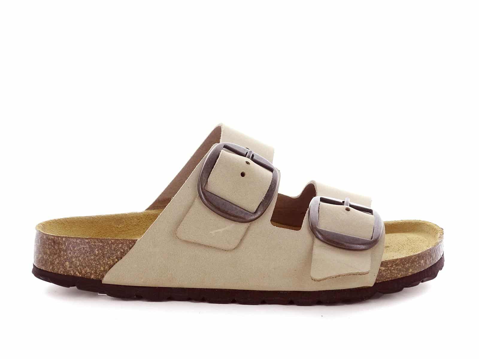 Sandalo donna beige con fibbie – Calzoleria Bonotto Dueville